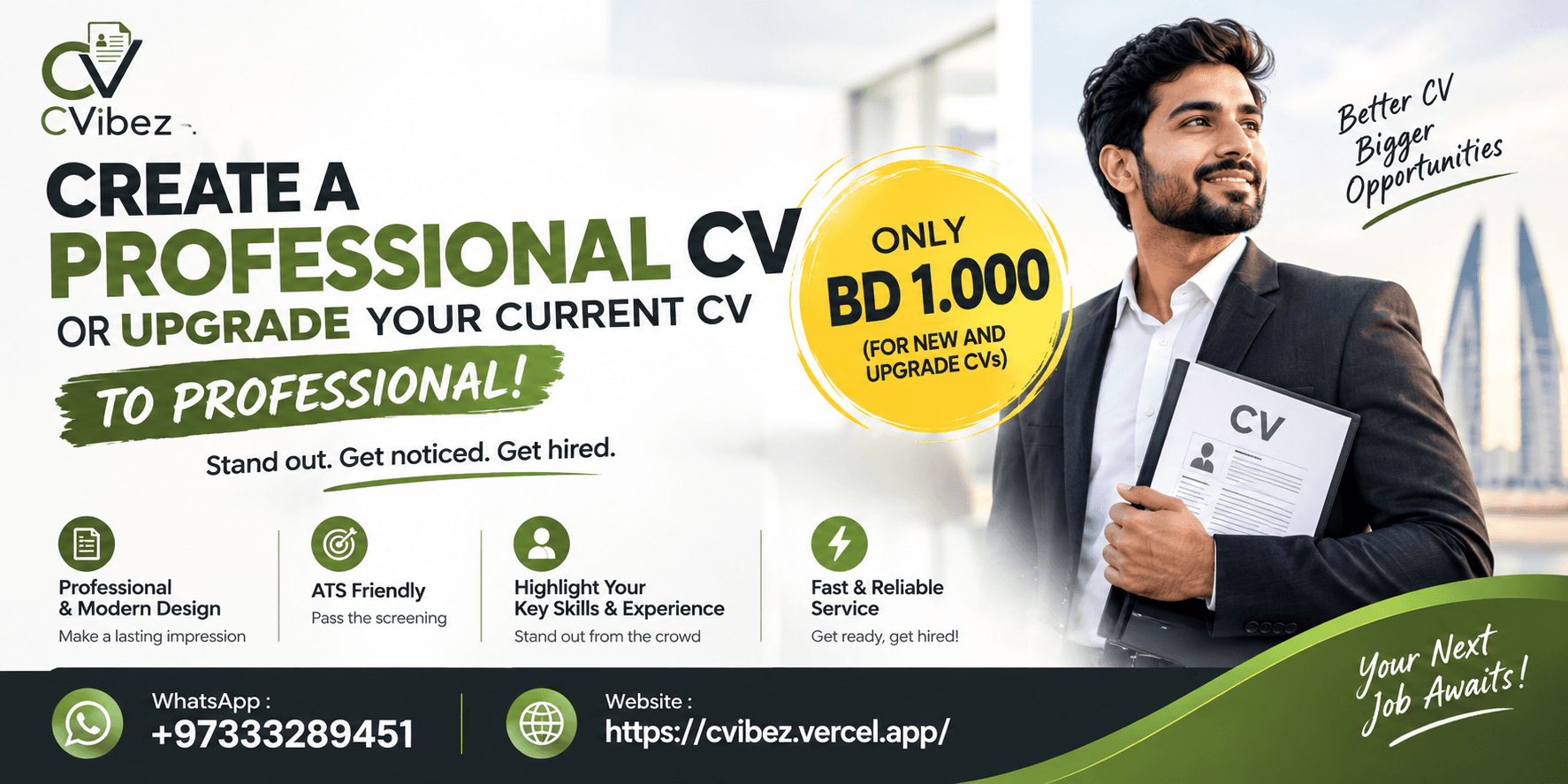 A CV that gets you called in: build your CV now